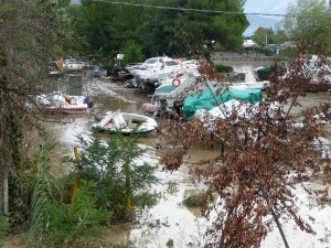 Non sono stati risparmiati neppure i rimessaggi a terra: si sono salvati solo i grossi yacht